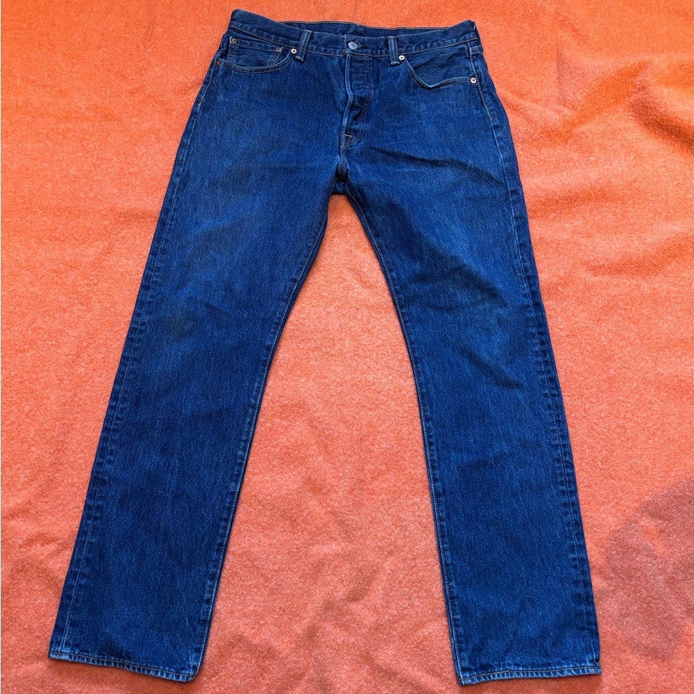 Levi's Men’s Dark Blue Straight-Leg Jeans